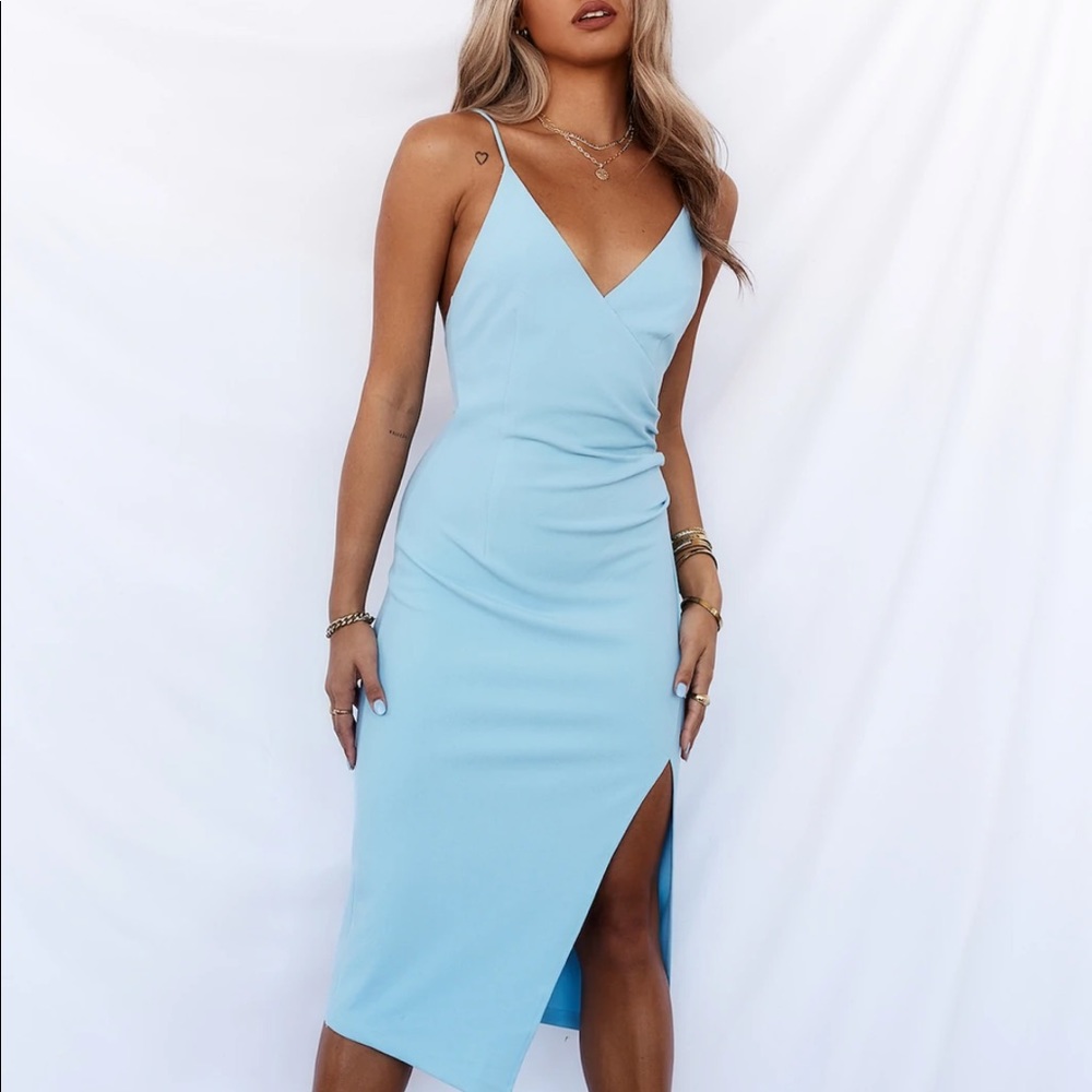 Hello Molly - Light blue midi dress